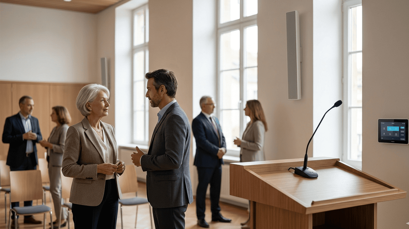Système audio mairie pour annonces et événements publics